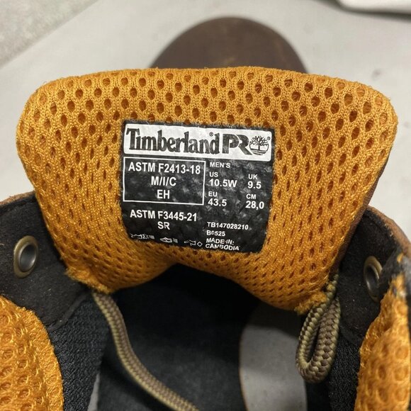 Timberland PRO Men’s Brown Leather Work Shoes – Size 10.5 Wide main image 8
